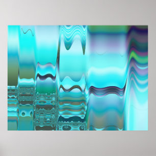 Poster Abstrato de Esqui