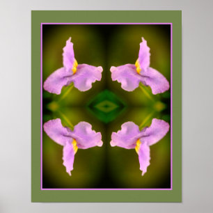 Poster Abstrato de Flor Orquídea Selvagem