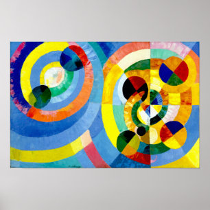 Póster Abstrato de Formas Circulares de Robert Delaunay