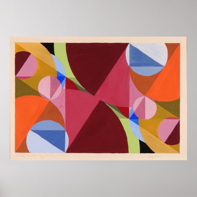 Poster Abstrato de Joseph Schillinger (Frente)