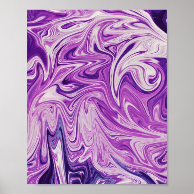 Poster Abstrato de lava derretida (Frente)