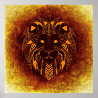 Abstrato de leão selvagem