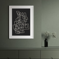 Abstrato de Linha Contemporânea Arte Moderna Muro