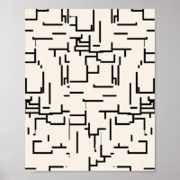 Abstrato de Linhas Mínimas - Branco