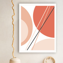 Poster Abstrato de Meio século Moderno Geo Pastel Terraco