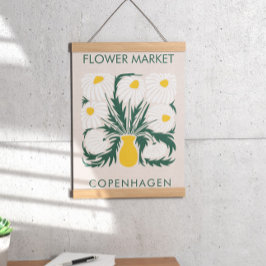 Poster Abstrato de Mercado Flor, Retro Daisy
