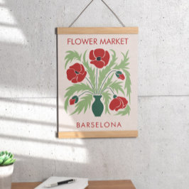 Poster Abstrato de Mercado Flor - Retro População