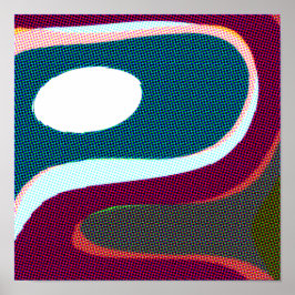 Poster Abstrato de onda colorida 612
