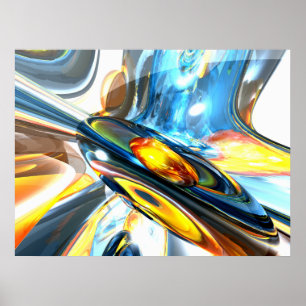 Poster abstrato de oscilação da cor