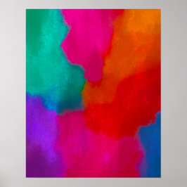 Poster Abstrato de pintura a cores metálicas a a fria