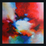 Póster Abstrato de pintura temporária azul-amarelo<br><div class="desc">Abstrato de pintura temporária azul-amarelo</div>