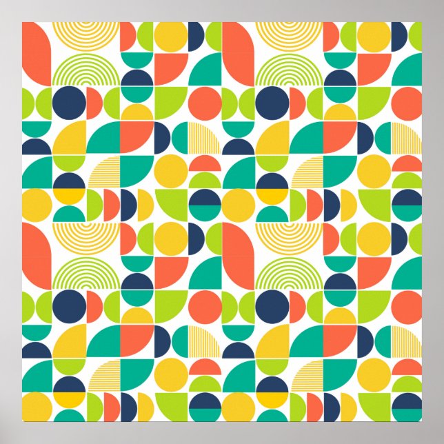 Poster Abstrato de Retrô Moderno do Século Médio (Frente)