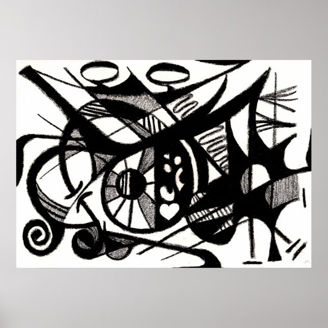Póster Abstrato de Revelação (Frente)