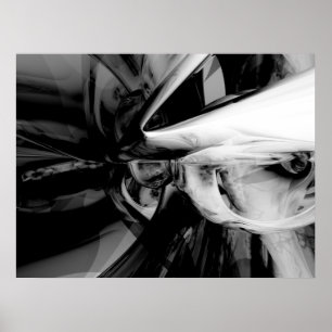 Póster Abstrato de Sentimentos Negativos