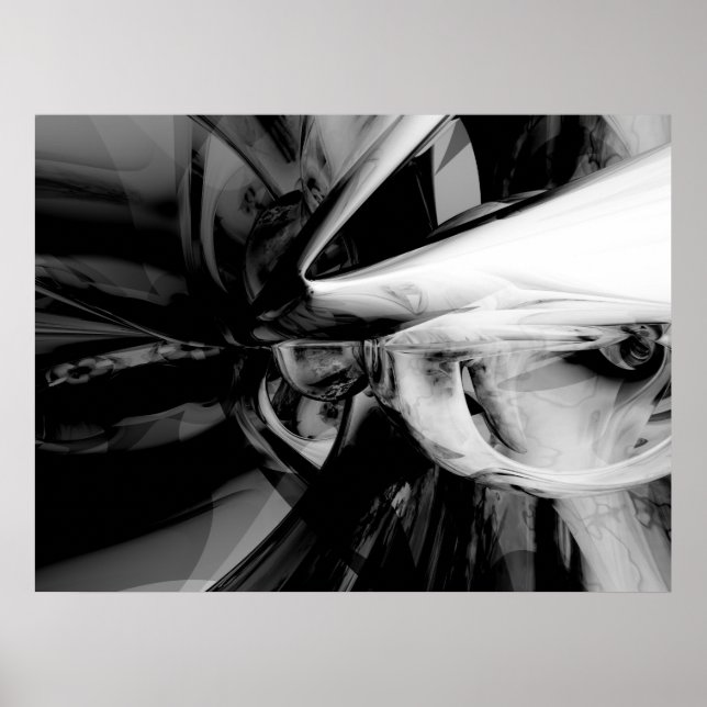 Póster Abstrato de Sentimentos Negativos (Frente)