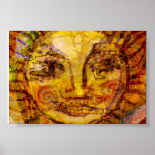Póster Abstrato de Sun