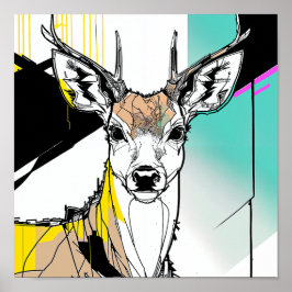 Poster Abstrato de veado