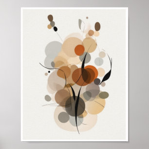 Poster Abstrato de Wall Decor Wall Art Flower