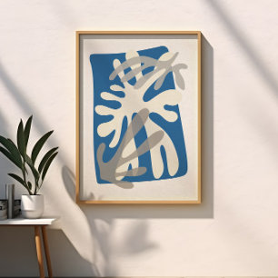 Poster Abstrato deixa arte inspirada moderna Matisse