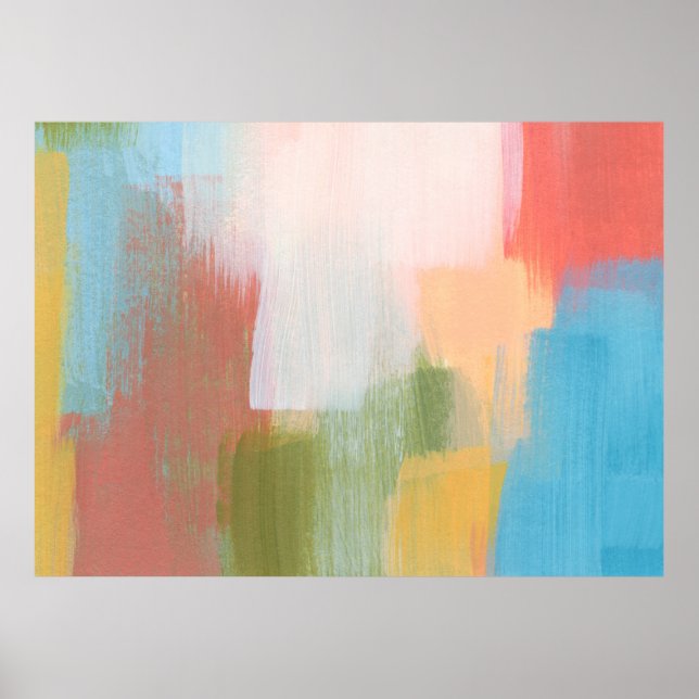 Poster Abstrato design de cor. Artística versátil. Bru (Frente)