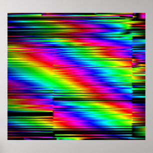 Poster Abstrato digital: Design de gráficos multicores.