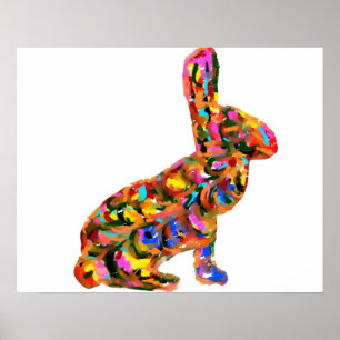 Poster abstrato do coelho