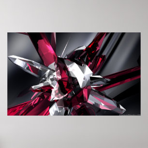 Poster abstrato do cristal