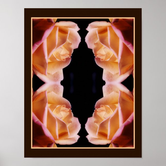 Poster Abstrato do ventilador com inclinação amarela (Frente)