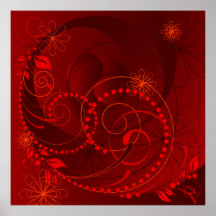 Poster abstrato do vermelho