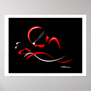 Poster abstrato dos bruços 12