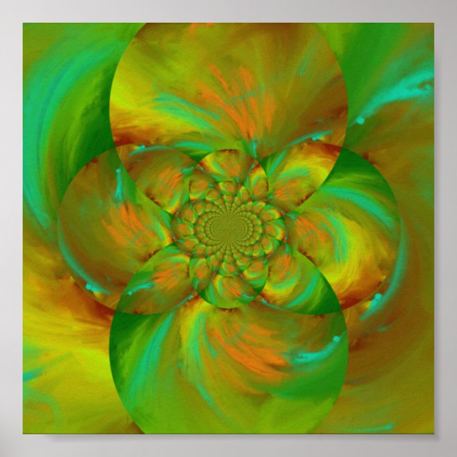 Poster Abstrato Dreamo trippy moderna arte (Frente)