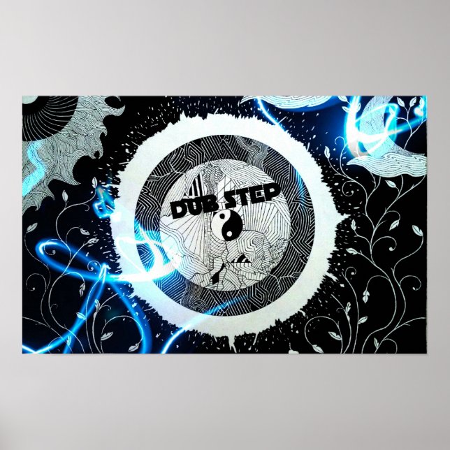 Poster Abstrato Dubstep Auto-falante Dub Step (Frente)