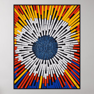Póster Abstrato em fita—Starburst