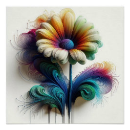 Póster Abstrato em ondas eletromagnéticas