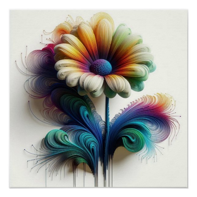 Póster Abstrato em ondas eletromagnéticas (Frente)