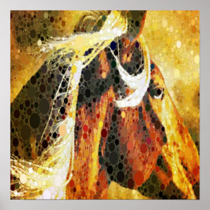 Póster Abstrato equestre cavalo do oeste