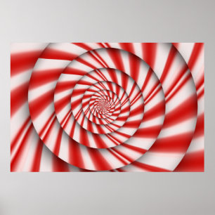 Póster Abstrato - Espirais - O poder da menta
