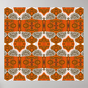 Poster Abstrato étnico: trendy vintage boho.