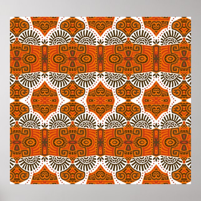 Poster Abstrato étnico: trendy vintage boho. (Frente)
