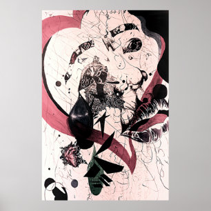 Poster Abstrato Expressionismo Wall Art: Mídia mista