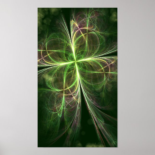 Poster Abstrato Fantasy Four Deixa o Green Clover (Frente)