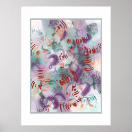 Poster Abstrato fazer de marca alegre