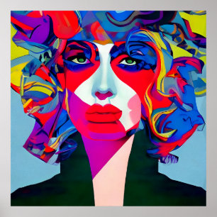 Poster Abstrato fêmea