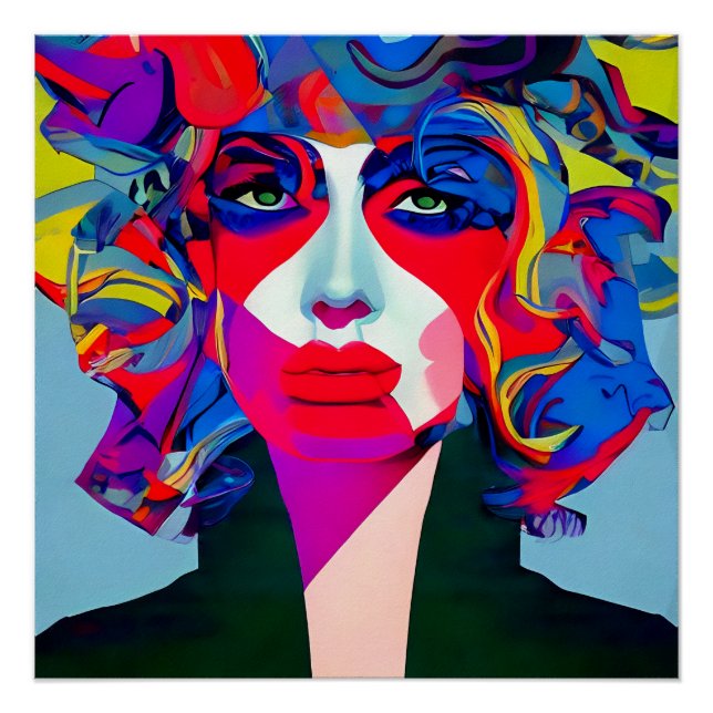 Póster Abstrato fêmea (Frente)