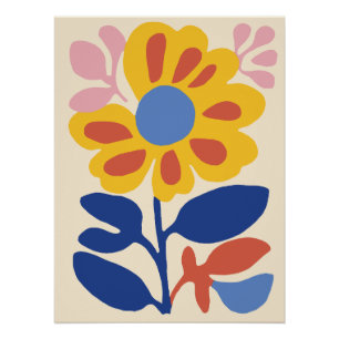 Póster Abstrato Floral Art