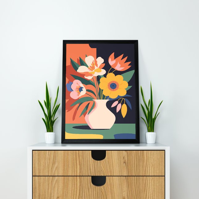 Poster Abstrato Floral Delights Blossoms em movimento (Criador carregado)