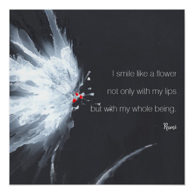 Póster Abstrato Floral Minimalista (Frente)