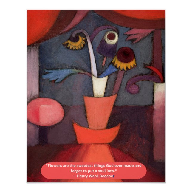 Póster Abstrato floresce Deus feito (Frente)