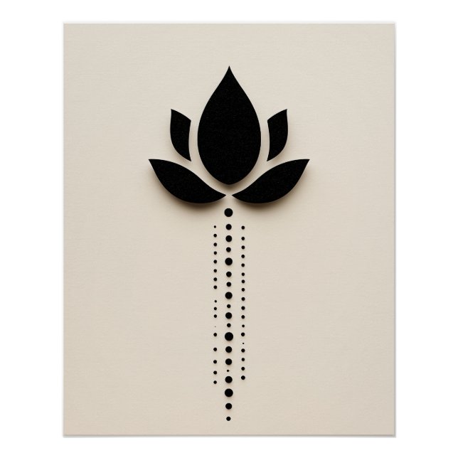 Póster Abstrato Flower Art (Frente)