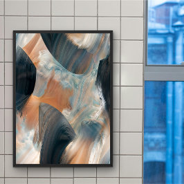 Poster Abstrato Fluid Dreamscape Flow Art